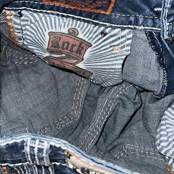 Rock Revival Jacklyn Capri Blue Denim Designed exclusive for Buckle E8388P24 - Picture 12 of 13